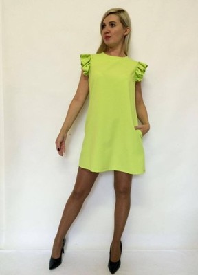 Sukienka z falbankami LOLA-Fashion kolory!!! 42XL - 6048254764 - oficjalne  archiwum Allegro