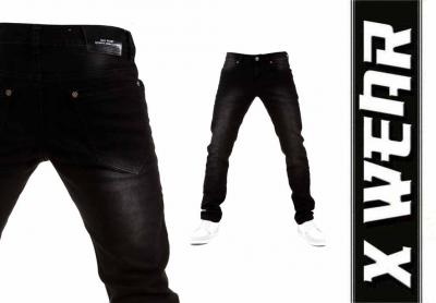 SLIM FIT ~ Jeans MĘSKIE Czarne ~GL1B ~ 36 ~