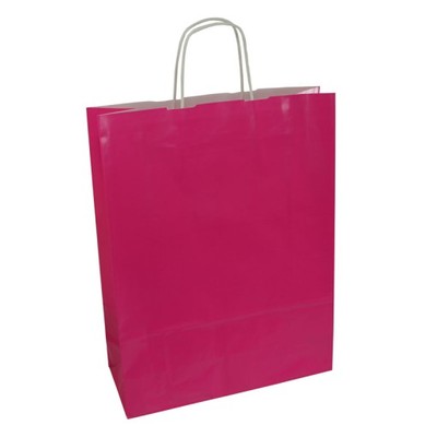 Torby papierowe torba 31x12x41cm różowa 50 sztuk