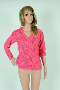 TU śliczny kolorowy sweter akryl 36 jak nowy