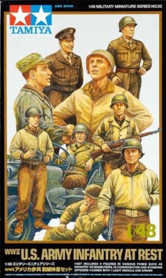 Tamiya 32552 WWII US Infantry at rest with Jeep (1