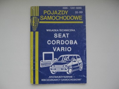 Seat Cordoba I 93-99 instrukcja wkładka techniczna