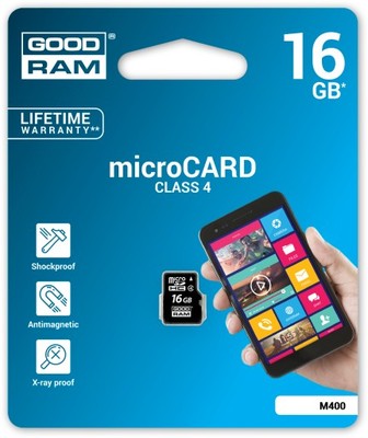 KARTA PAMIĘCI GOODRAM 16GB micro SD HC CLASS 4