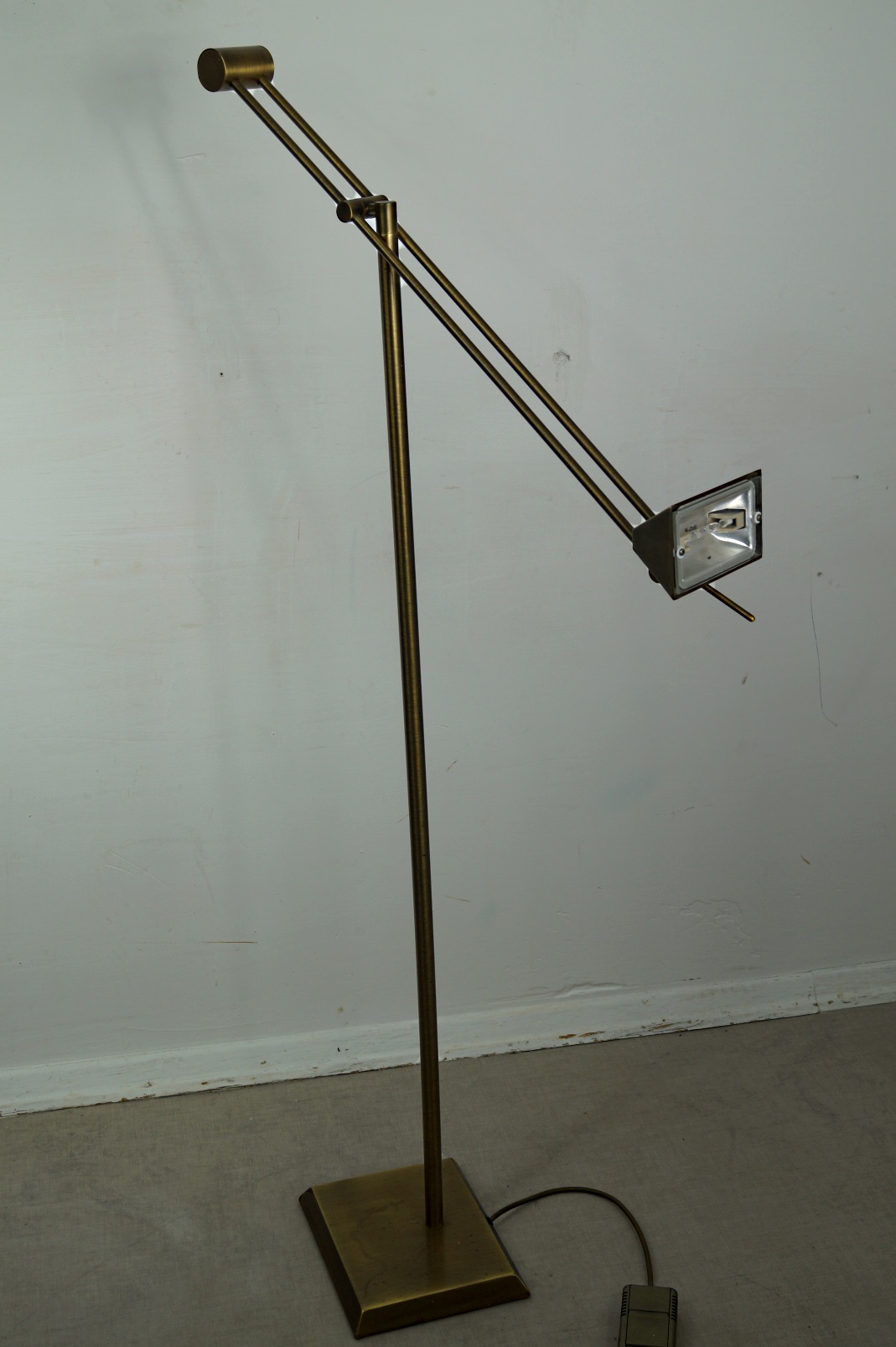 HILLEBRAND, Mosiężna LAMPA stojąca ,design,lata 70