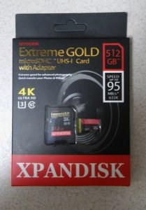KARTA PAMIĘCI XPANDISK EXTREME GOLD 512GB
