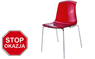 Designerskie krzesło akrylowe ANTONIO RED
