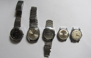 Zestaw 5 zegarków naręcznych ZSRR