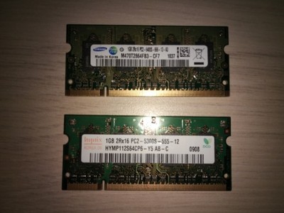 2x Pamięć RAM 1GB DDR2 2Rx16 PC2