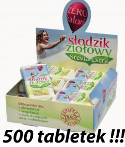 Stevia - słodzik ziołowy 500 tabletek, Stewia