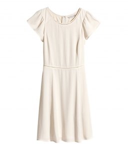 sukienka H&M motylkowy rękaw jasny krem M MX - 6415656278 - oficjalne  archiwum Allegro