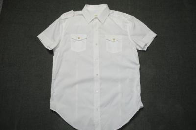 DIESEL_SLIM_biała koszula krótki rękaw_pagony_L/XL