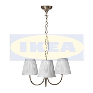 IKEA ARSTID Lampa wisząca, 3-ramienna biała niklow - 6569720932 - oficjalne  archiwum Allegro