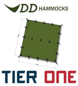 DD Hammocks Tarp 4x4 Płachta biwakowa - oliwka