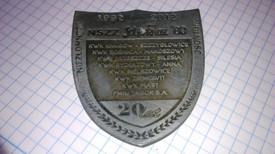 medal 20-lecie Szczygłowice Solidarność 80 Piast