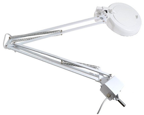Lampa z lupą 8D, 127mm, do blatu, biała-typ 8066D- - 7054230027 - oficjalne  archiwum Allegro