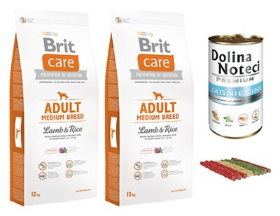 Brit Care Adult Medium Lamb Rice 2x12kg + DODATKI