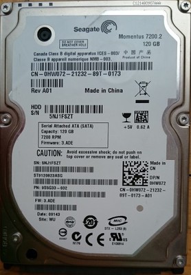Dysk HDD do laptopa SEAGATE 2,5&quot; 120GB SATAII