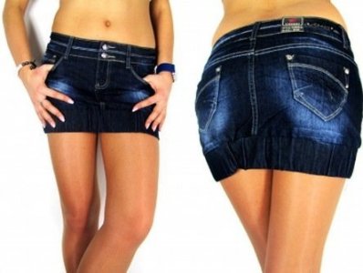 Mini spódniczka jeansowa XL bcm
