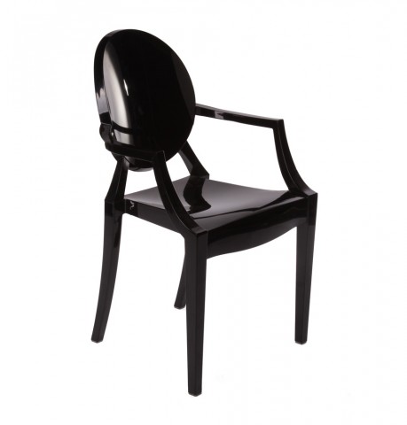 Krzesło Louis Ghost czarne Wrocław design tron - 7034284245 - oficjalne  archiwum Allegro