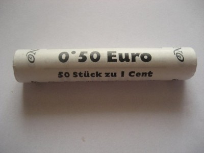 Austria 1 cent 2002r. rolka mennicza 50 x 1cent