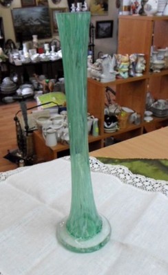 długi, wąski wazon szklany,wys.-30,5cm - 6897878590 - oficjalne archiwum  Allegro