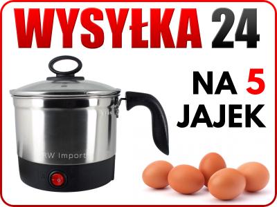 Jajowar garnek do gotowania jajek jaj inox 1.2L - 5869537285 - oficjalne  archiwum Allegro