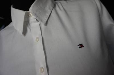 Tommy Hilfiger koszula damska M biała. biel - 6772516546 - oficjalne  archiwum Allegro