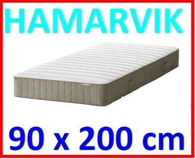 IKEA śr./twardy materac sprężynowy 90x200 HAMARVIK - 5601285442 - oficjalne  archiwum Allegro