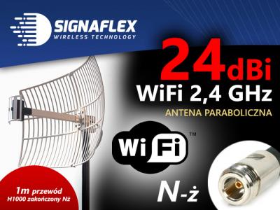 TP-LINK Antena WiFi GRID 2.4GHz 24dBi złącze N ż