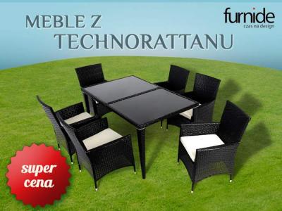Meble Ogrodowe TECHNORATTAN Stół+6 Krzeseł KOMPLET