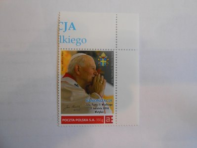 Znaczek pocztowy Kanonizacja Jana Pawła II.
