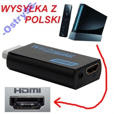 Wii 2 HDMI - podłącz Nintendo Wii do HDMI - CZARNY