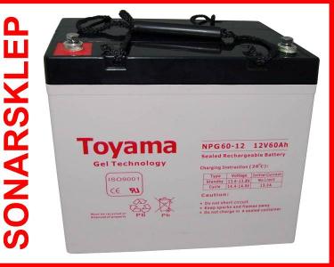 Akumulator Toyama 60 Ah 12V Pełny żel szczelny