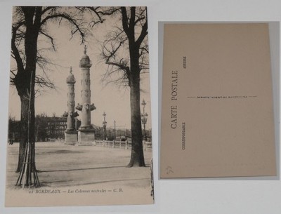 Stara pocztówka- Bordeaux - Les Colonnes rostrales