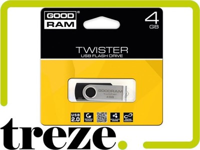 GOODRAM Twister 4GB USB 2.0 CZARNY OKAZJA Prezent