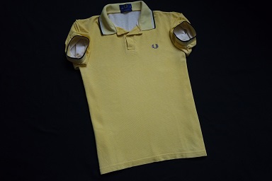FRED PERRY koszulka polo żółta logowana markowa_S