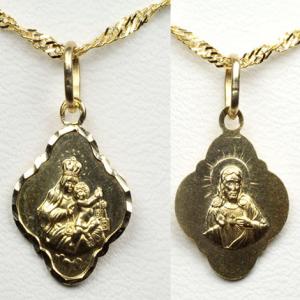 Medalik Złoty Szkaplerz 585 14k komunia chrzciny