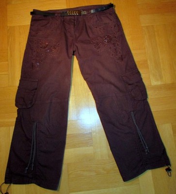 spodnie 3/4 AMISU L cekiny styl Reserved