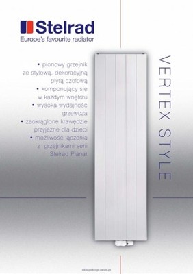 Pionowy Stelrad VERTEX STYLE 22 1600/700 OKAZJA !! - 5921256194 - oficjalne  archiwum Allegro