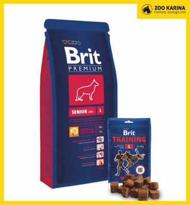 Brit Premium Senior L Large 15kg + Snack GRATIS!
