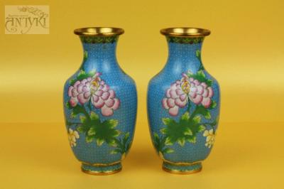 *KM* Para wazonów CHINY CLOISONNE XIX wiek