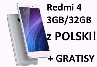 Xiaomi REDMI 4 PRO PRIME 3GB 32GB LTE GRATISY 24h!