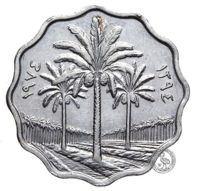 Irak - moneta - 10 Fils 1974