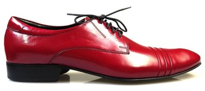 Czerwone męskie buty wizytowe do garnituru 46 T28 - 6846152150 - oficjalne  archiwum Allegro