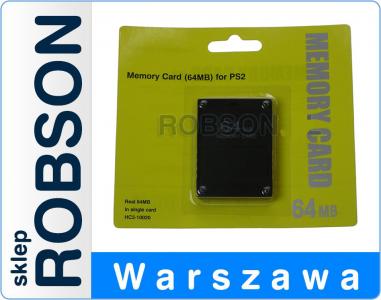 KARTA PAMIĘCI 64MB PS2 MEMORY CARD SKLEP ROBSON