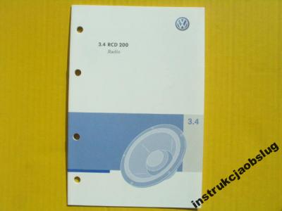 VW RCD 200 Passat B5 instrukcja radia GOLF IV Polo - 2612672242 - oficjalne  archiwum Allegro