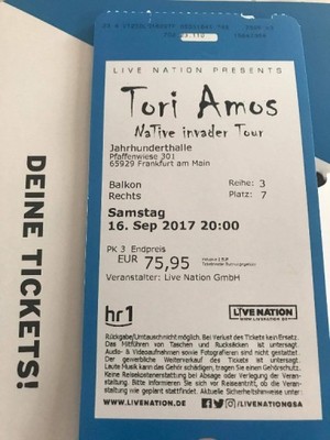 Bilet koncert Tori Amos Frankfurt