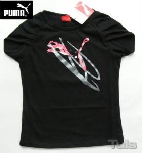 T-shirt koszulka dla dziewczynki PUMA czarny r 116