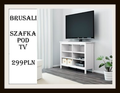 IKEA BRUSALI Hemnes Stolik szafka pod Telewizor TV - 6225835971 - oficjalne  archiwum Allegro
