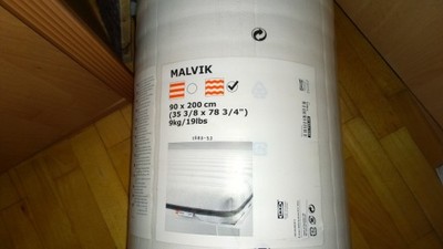 Nowy Materac piankowy 90x200 cm Malvik IKEA 14cm - 6810620401 - oficjalne  archiwum Allegro